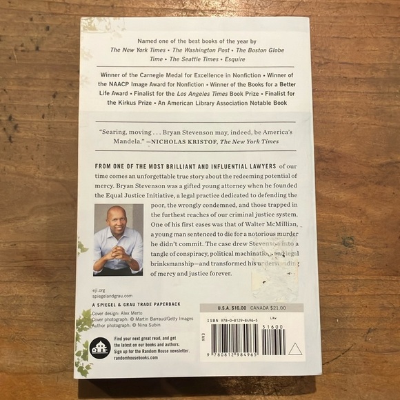 Book: Just Mercy by Bryan Stevenson - Law /memoir - Picture 2 of 6